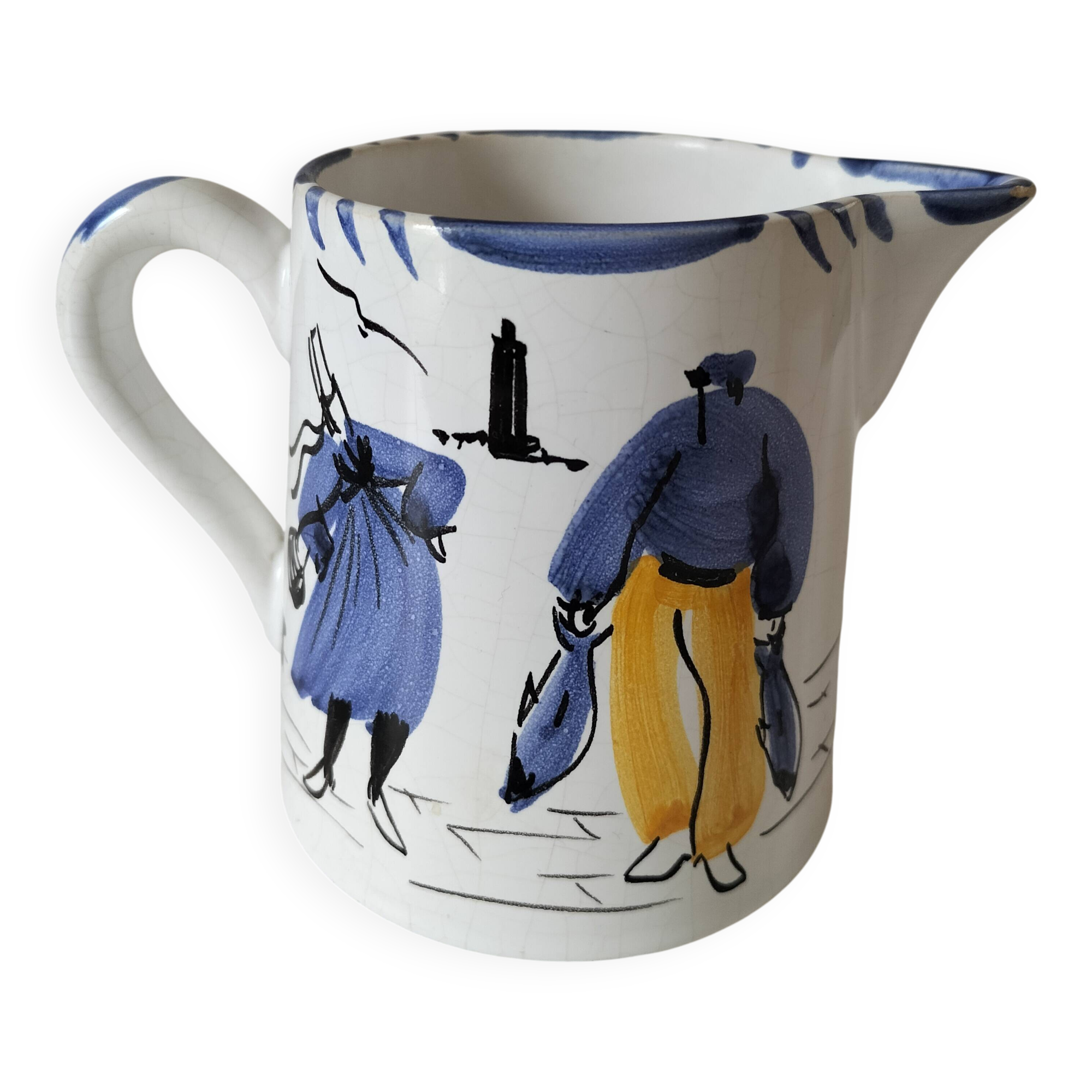 Breton milk jug - original signed painting