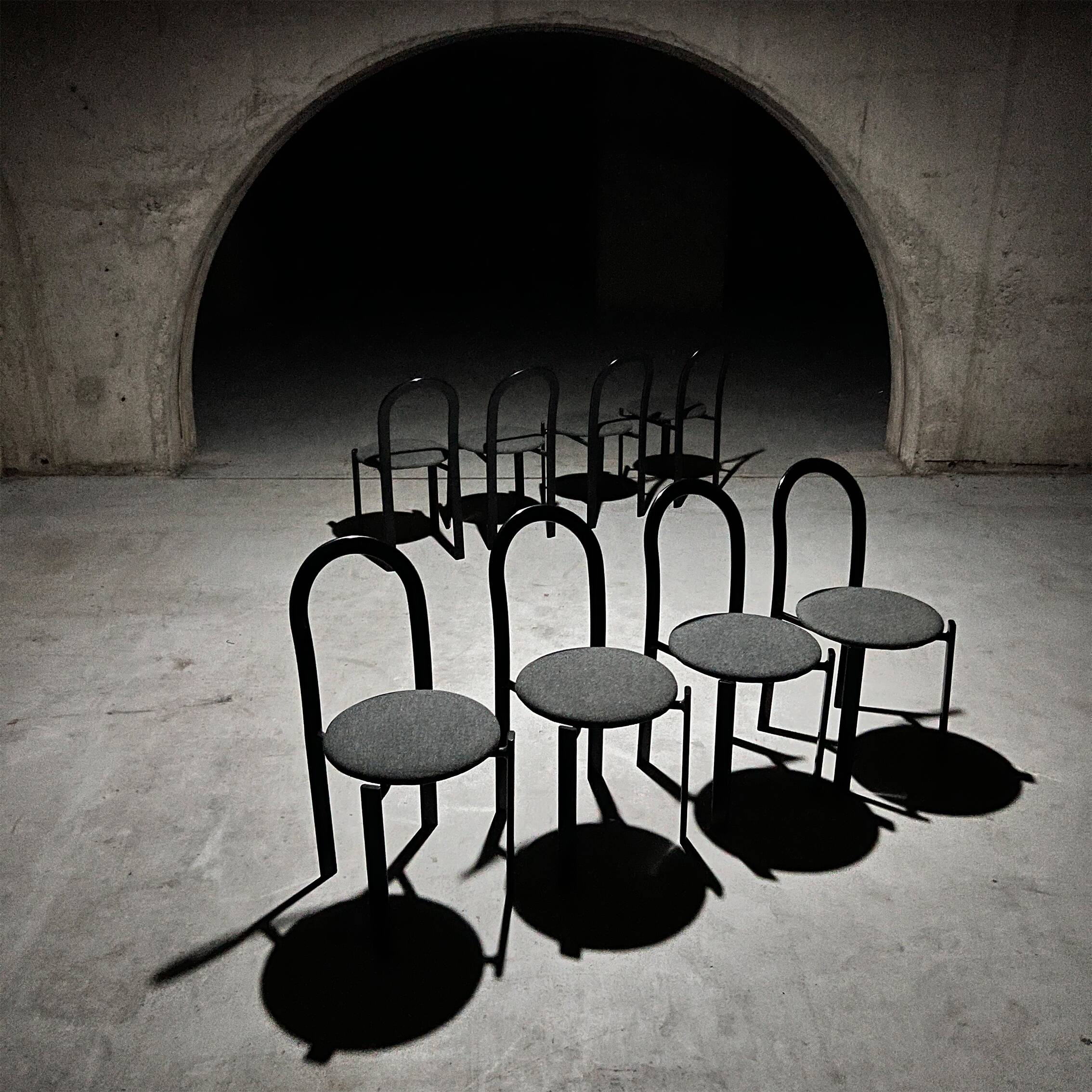 Set of 8 Postmodern Dining Chairs by Samo, 1980s