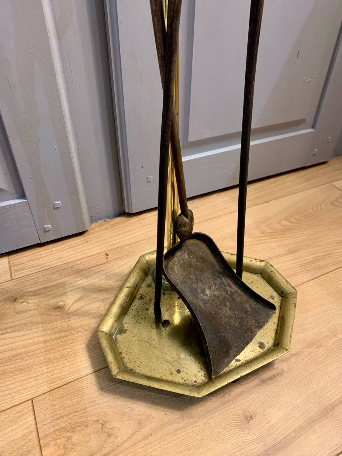 Chimney and fire tools.