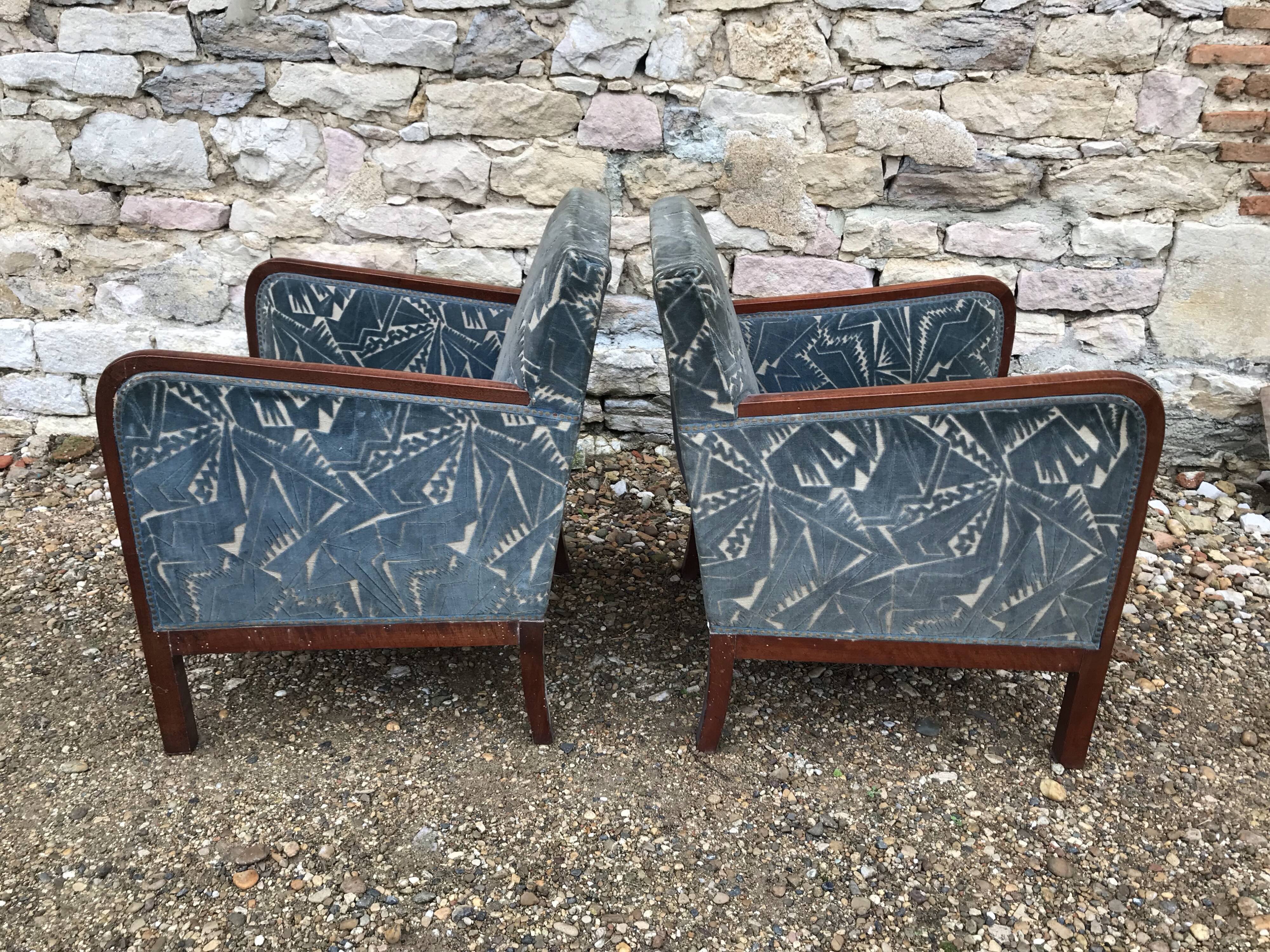 Paire de fauteuils art deco