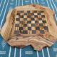 olive wood chess games, rustic handmade games