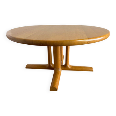 Table basse ronde scandinave en orme – Dyrlund, Danemark