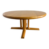 Scandinavian round coffee table in elm – Dyrlund, Denmark
