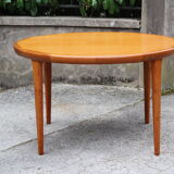 Danish teak extendable round table of the years 60