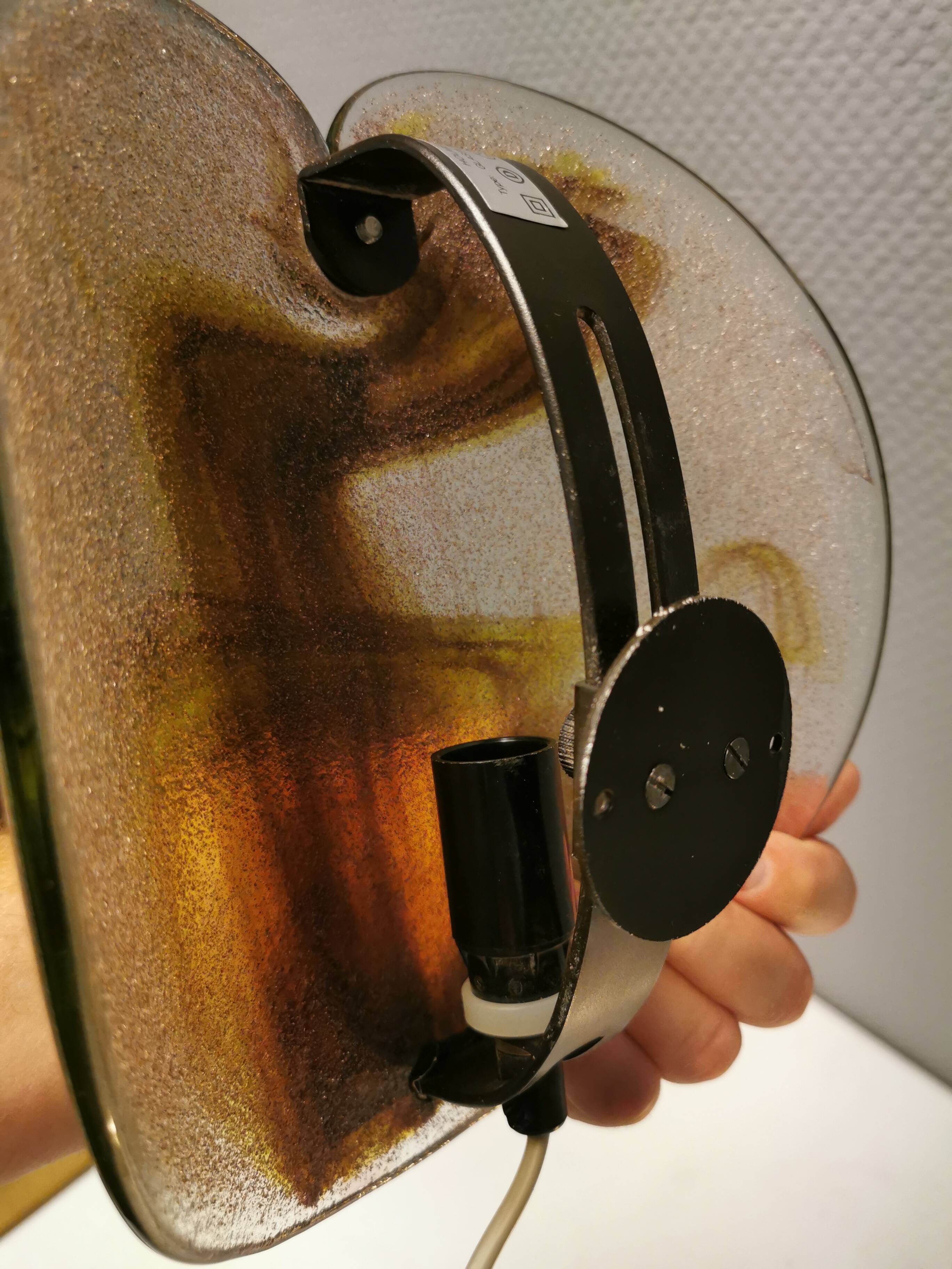 2 appliques murales en verre par Per Lutken pour la verrerie Holmegaard, années 1970