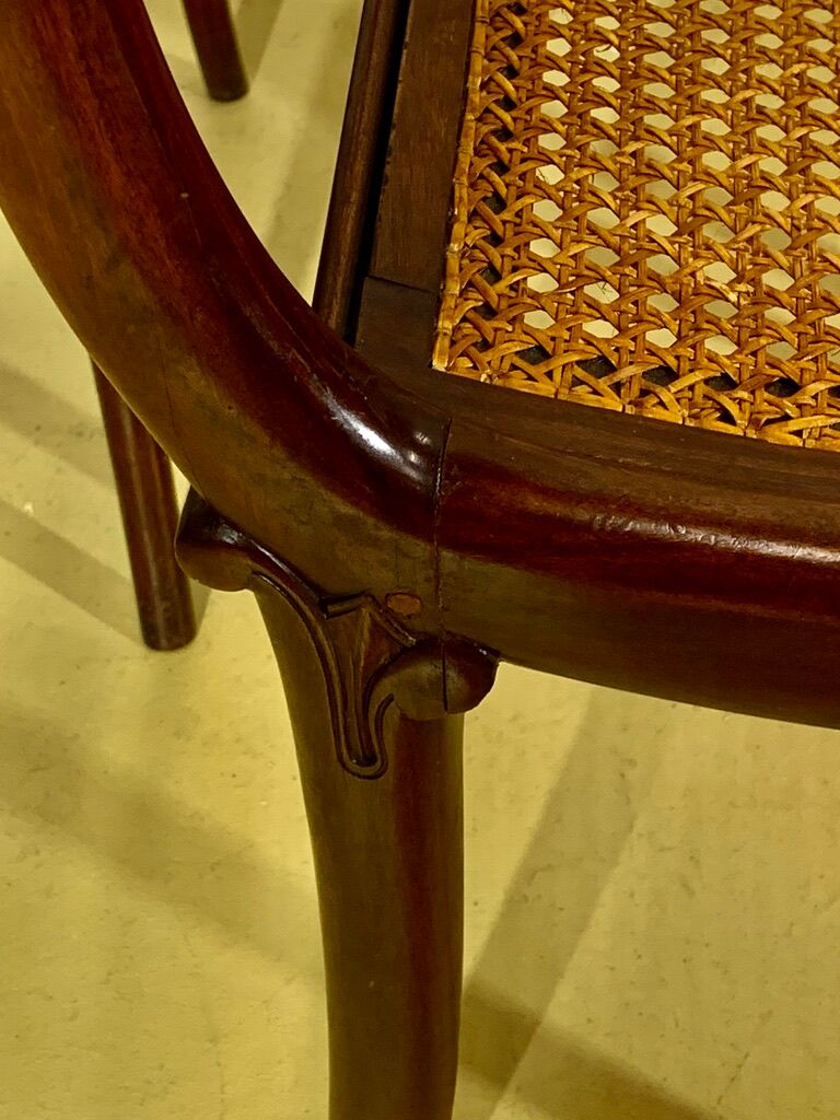 4 chaises style directoire en acajou massif