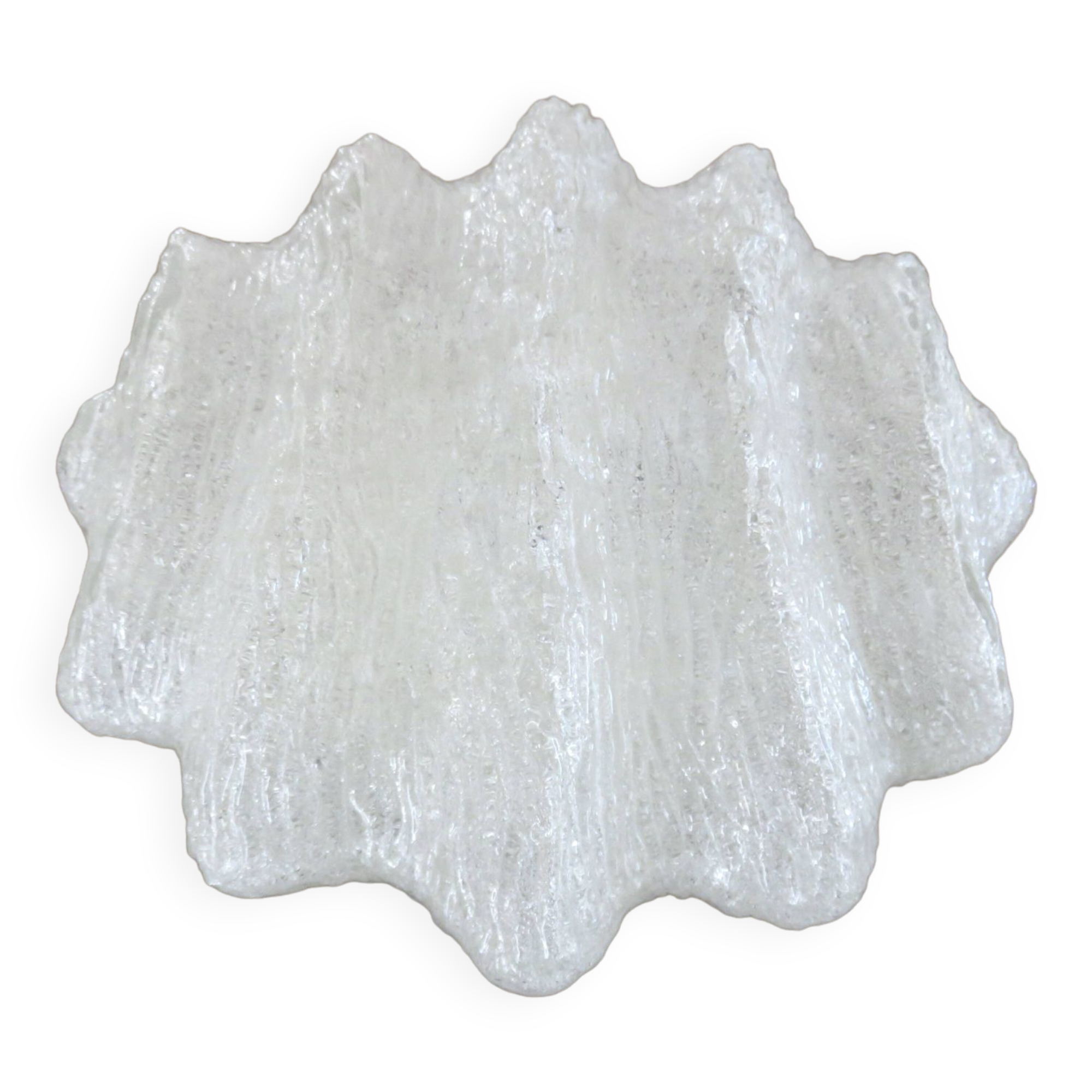 Austrian "ice glass" ceiling lamp by JT Kalmar 1970