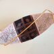 Empty pocket in gray and brown ceramic and golden handle / vintage 60s-70s