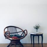 Rotating rattan chair