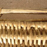 Old wicker laundry basket