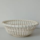 Corbeille tressée en faïence
