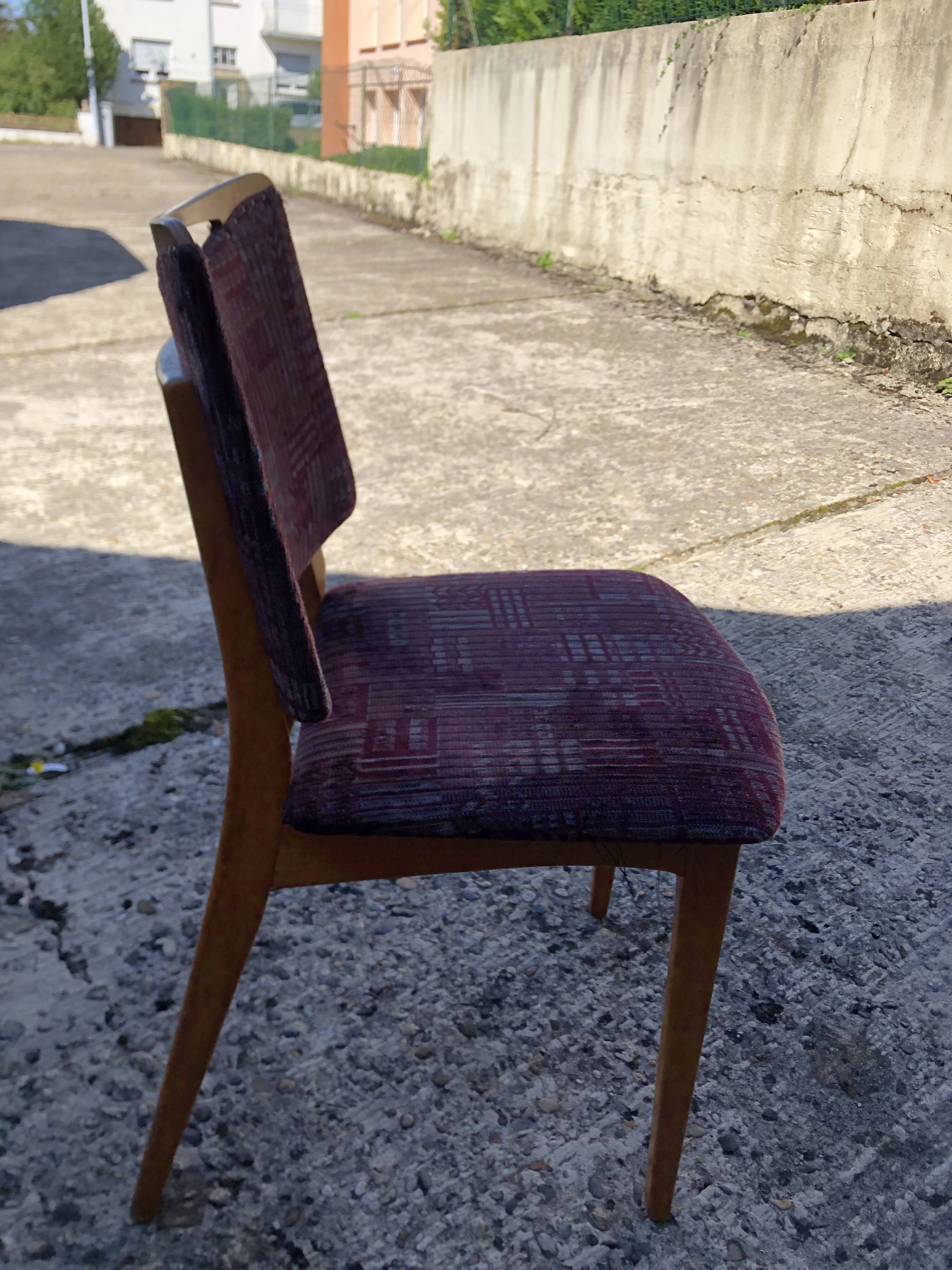 Vintage blond wood chairs from the 60s