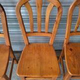 Set of 4 vintage solid wood chairs