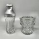 1960s Italian Mid-Century Cut Crystal & Brushed Metal Cocktail Set by Arir