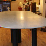 Large marble dining table, 1980s
