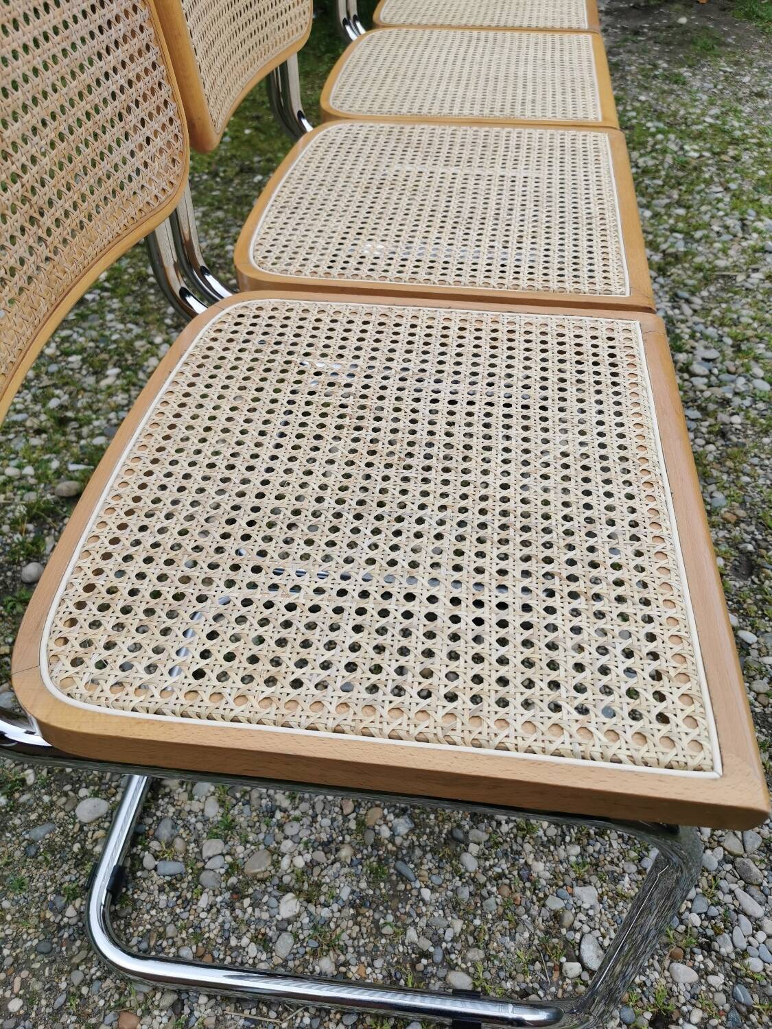 4 new Breuer cane chairs