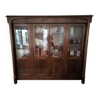 Empire mahogany display bookcase
