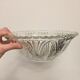 Chiseled glass bowl with palm patterns
