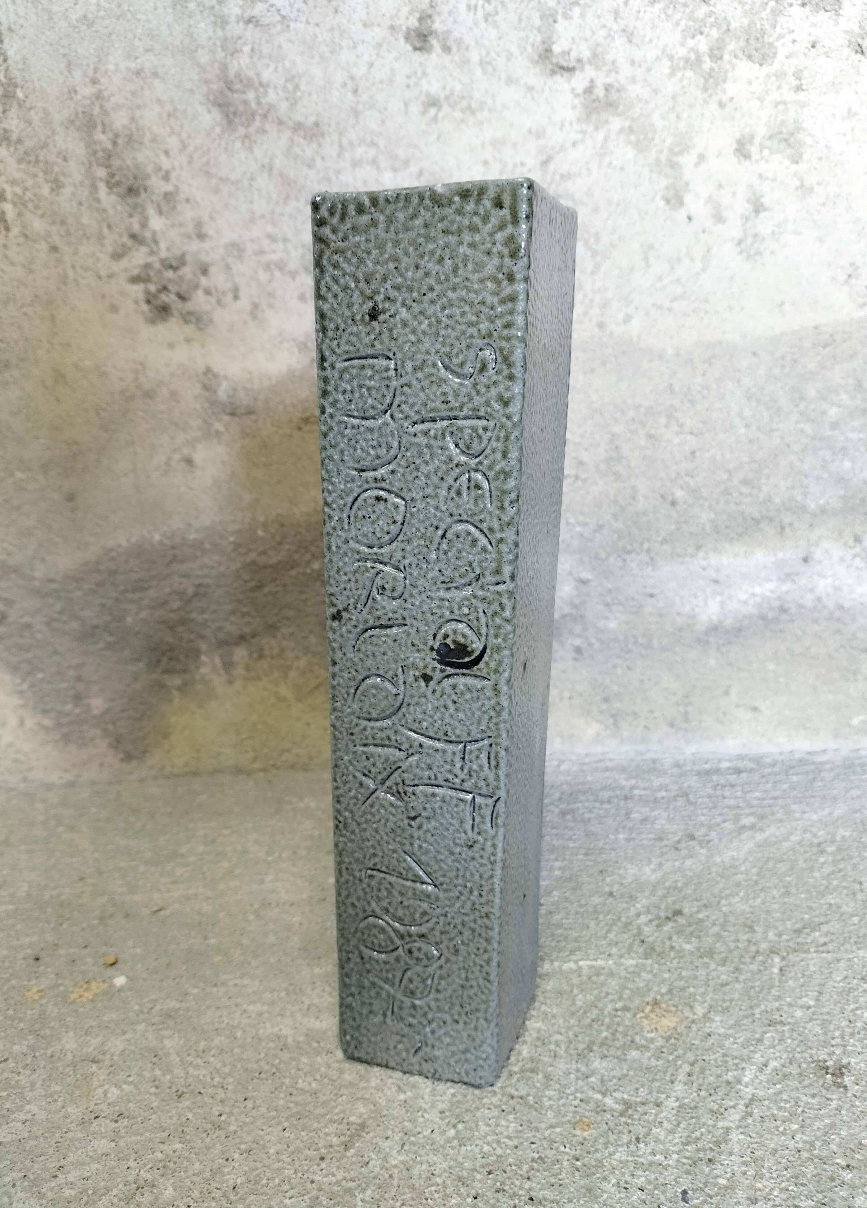 Ceramic vase, salt stoneware, Jean Claude Monange