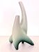 White and Green Ceramic Flower Vase Sculpture attr. to Vibi, Turin, Italy