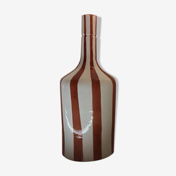enamelled ceramic vase, graphic design