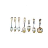 7 various silver spoons, 19th and 20th century