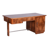 Art Deco Walnut Writing Desk from Up Závody, Czech, 1930s