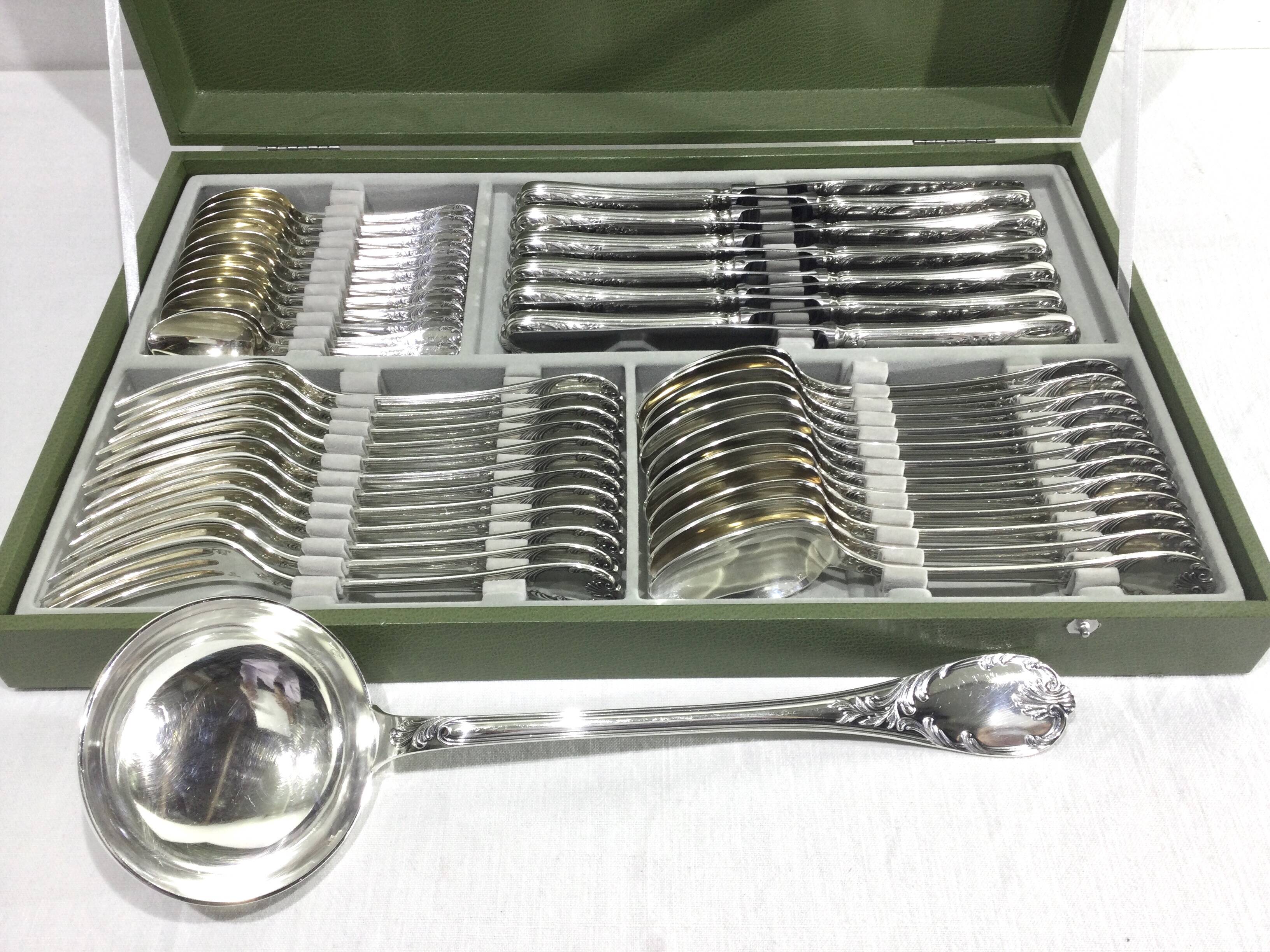 Christofle – 49-piece cutlery set Marly model