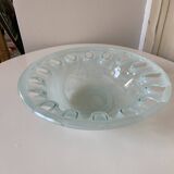 Transparent glass pocket tray in white shades - 80s/90s style
