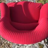 Fauteuil crapaud rouge