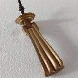 Antique Edwardian Fluted Brass Front Door Knocker | Old Vintage Door Knocke