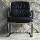 Ahrend Cirkel cantilever recliner desk - black leather - late 20th century