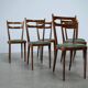 Set of six elegant Italian dining chairs