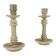 Pair of alabaster candlesticks, 20th century