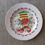 Two plates Les Islettes 19th century Rooster plate