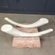 Vintage faux tusk coffee table, 1980s