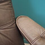 Leather armchair, Danish design, 1960s, manufactured by Genega Møbler