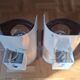 2 SPACE AGE wall lamp Futuristic design 1970 Reggiani Italy
