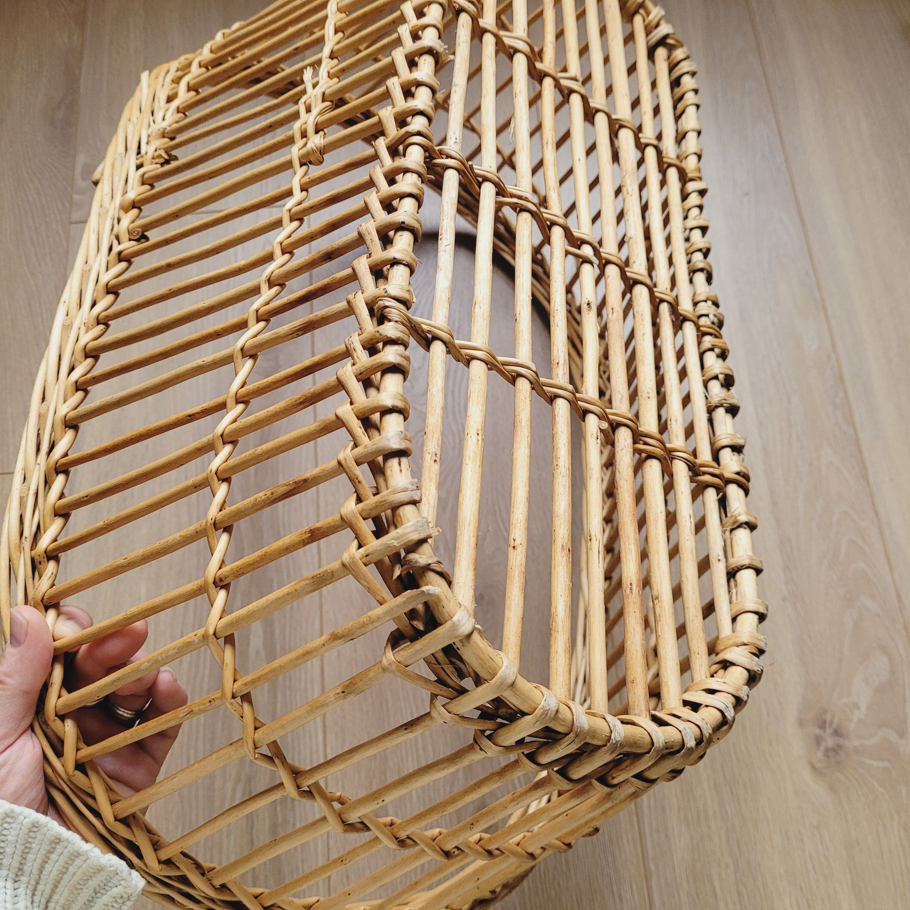 Rattan doll cradle