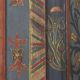 Rustic Farmhouse Folk Art Painted Bridal Cabinet 1834