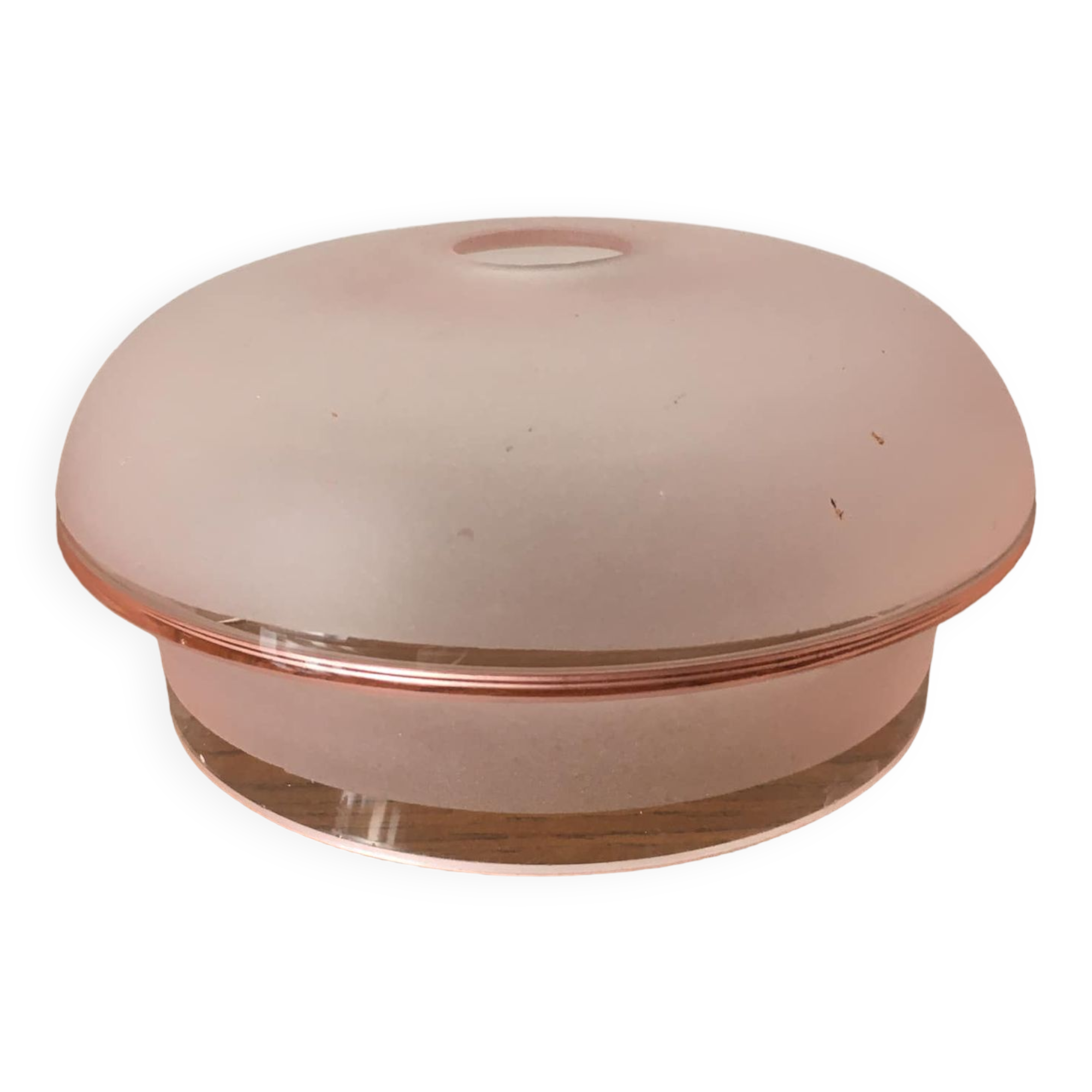 Opaque pink glass globe
