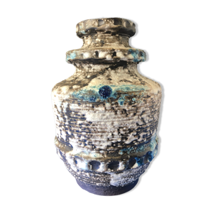 Vase gris et bleu vintage
