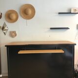 Metal and wood countertop