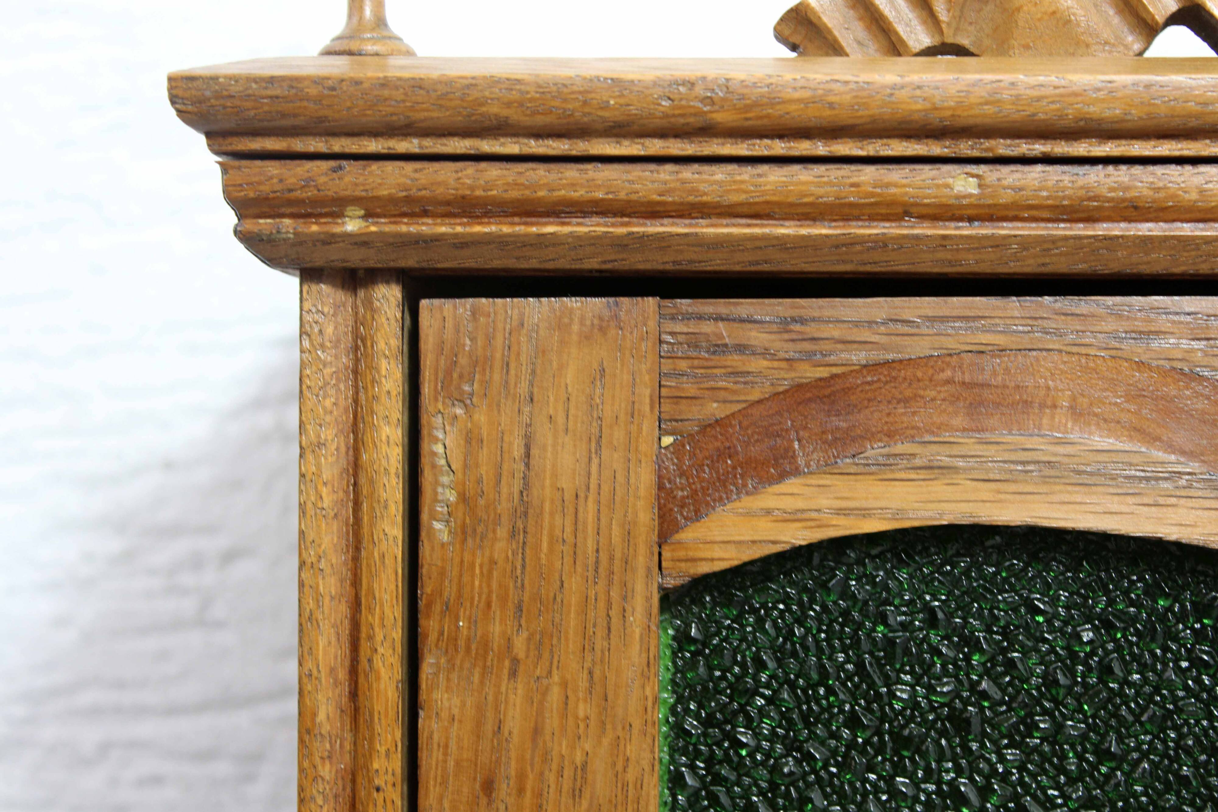 Art Deco display case in solid wood and glass, 1930s