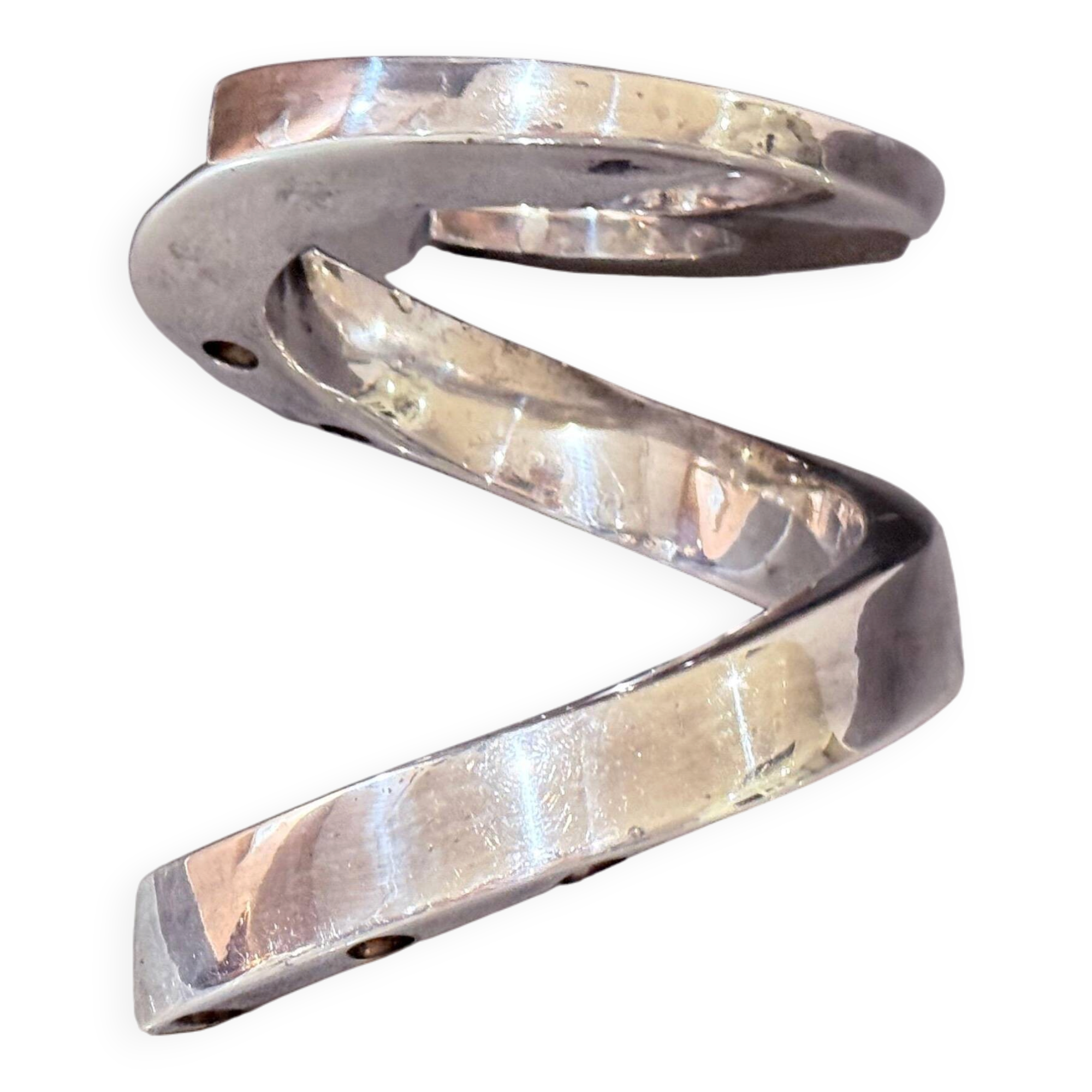 Vintage Silver Plated Horseshoe Candle Holder Equestrian Home Interior Accent