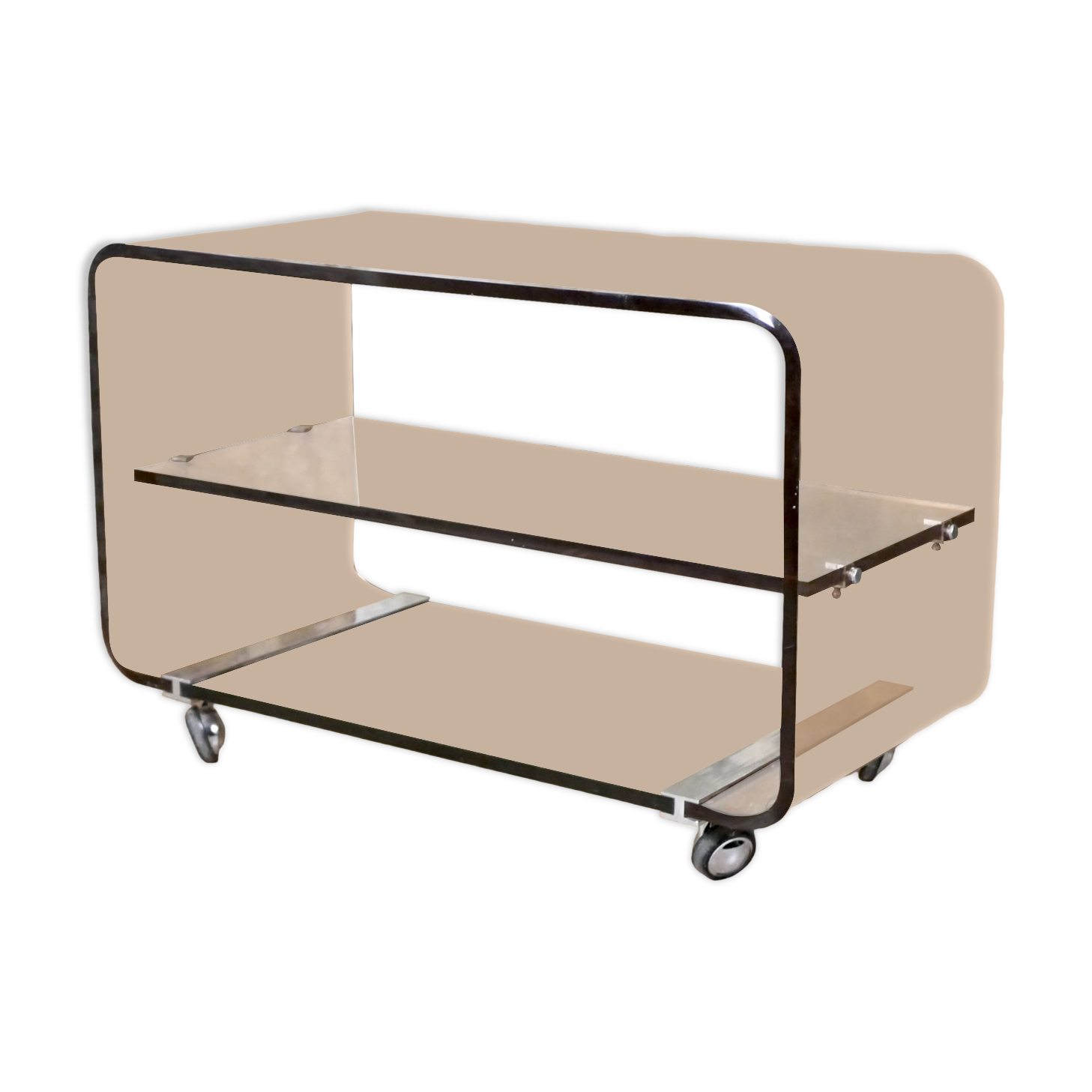 Michel Dumas plexi side table for Roche Bobois, 1970