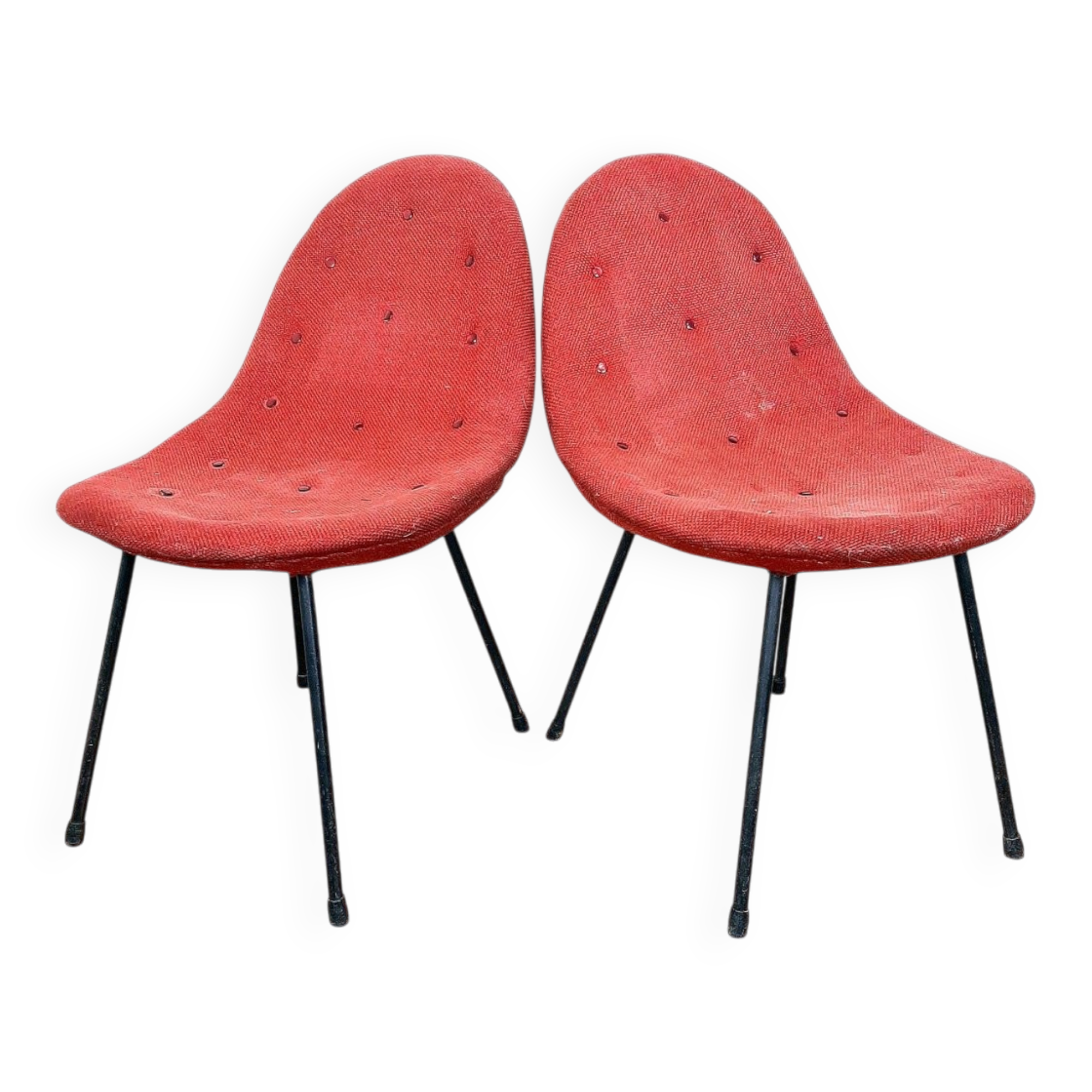 Set of Italian mid-century cocktail chairs, 1963.