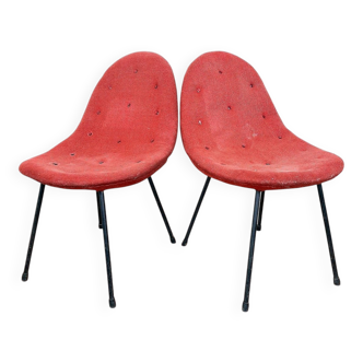 Set of Italian mid-century cocktail chairs, 1963.
