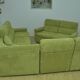 Green corduroy modular sofa from the 70s, 7 pieces