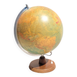 Large vintage backlit globe or world map